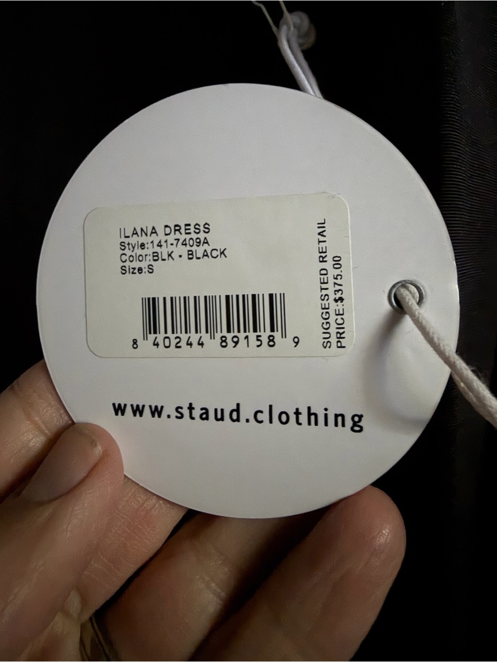 STAUD Ilana Black High-Neck Short Sleeve Maxi Dress - Picture 6 of 6
